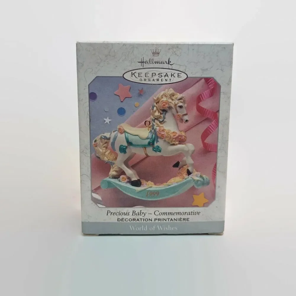 1998 Hallmark Keepsake Ornament Precious Baby Commemorative World Of Wishes